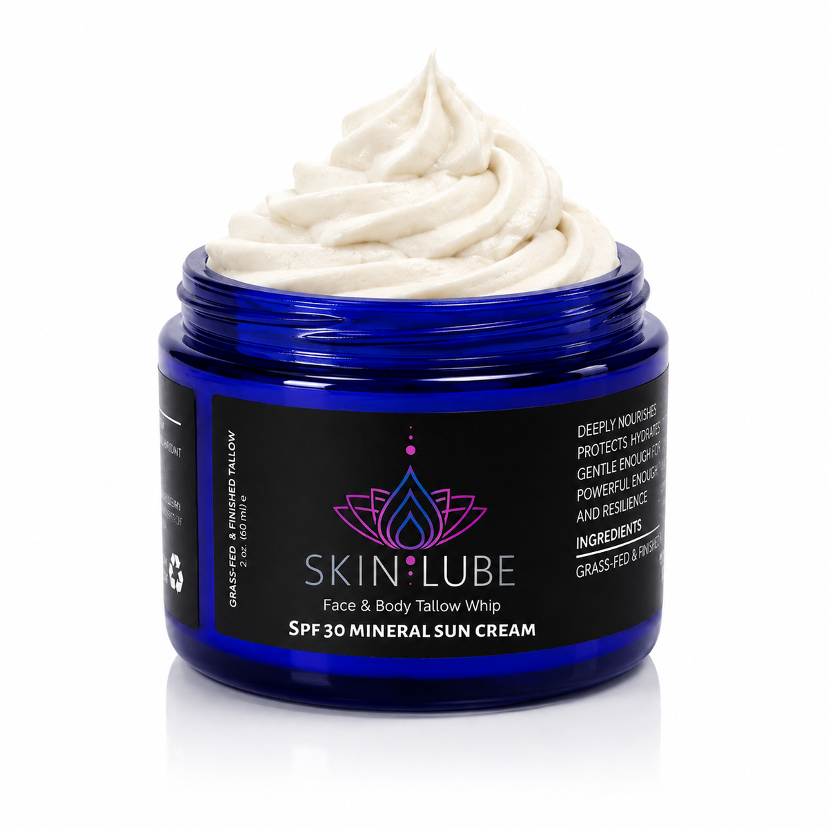 Mineral Sun Cream - Face & Body Tallow Whip 2 oz