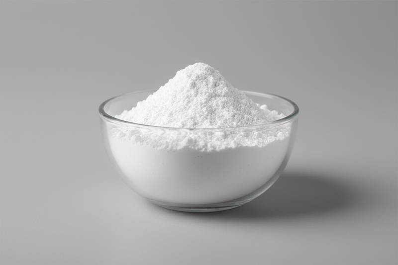 let's make the grey background even more simple and non-textured and place the zinc not in a bag but open in a glass bowl and showing more of the raw zinc