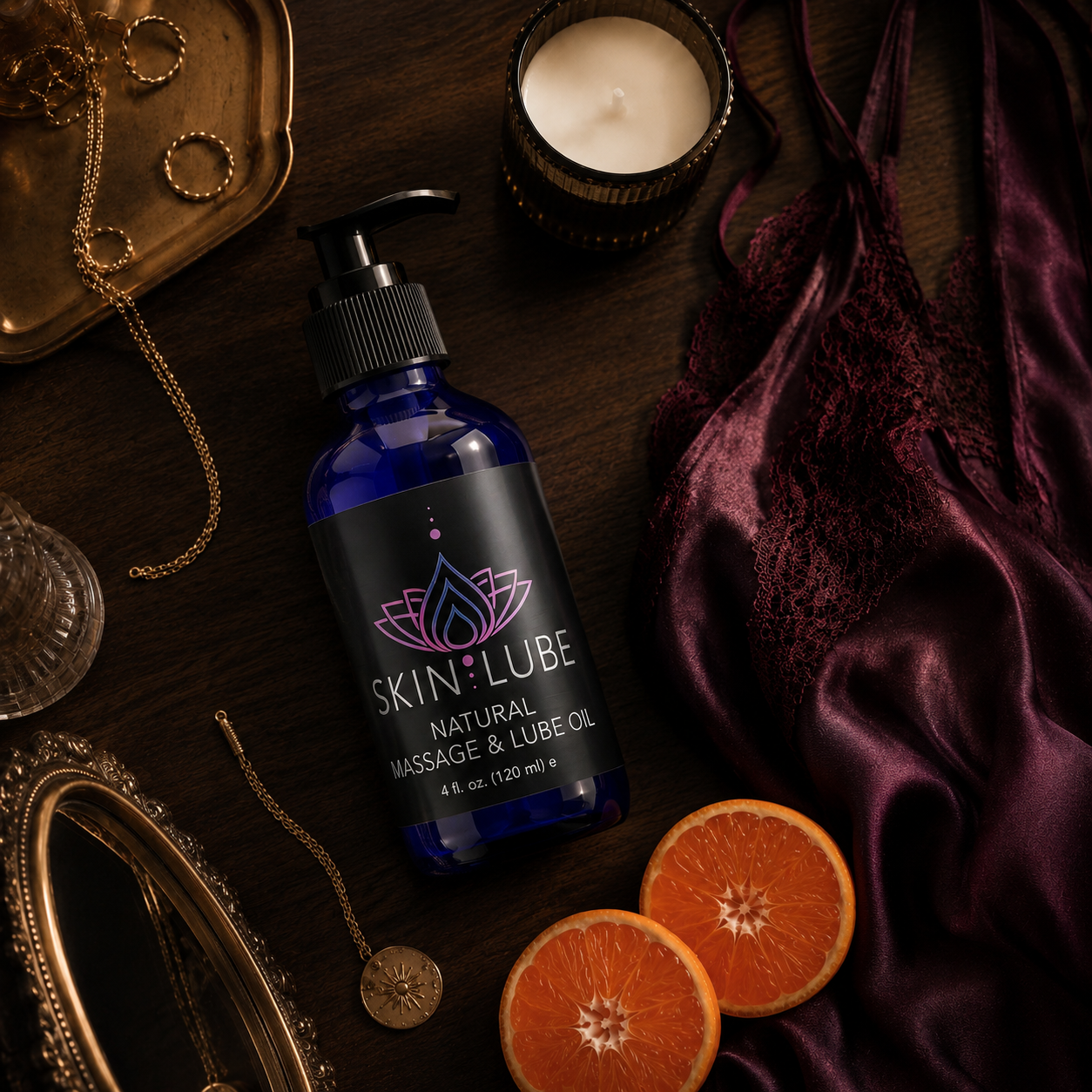 Natural Massage & Lube Oil 4 oz